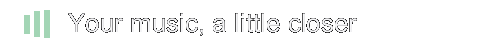 Compact lyric strip with playing bars and original sample text